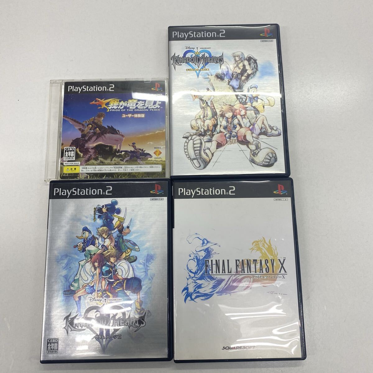 961 PS2 ソフト ファイナルファンタジー X KINGDOM HEARTS I 2 -FINAL MIX- 我が竜を見よ 体験版 プレイステーション2 PS2ソフト拍卖