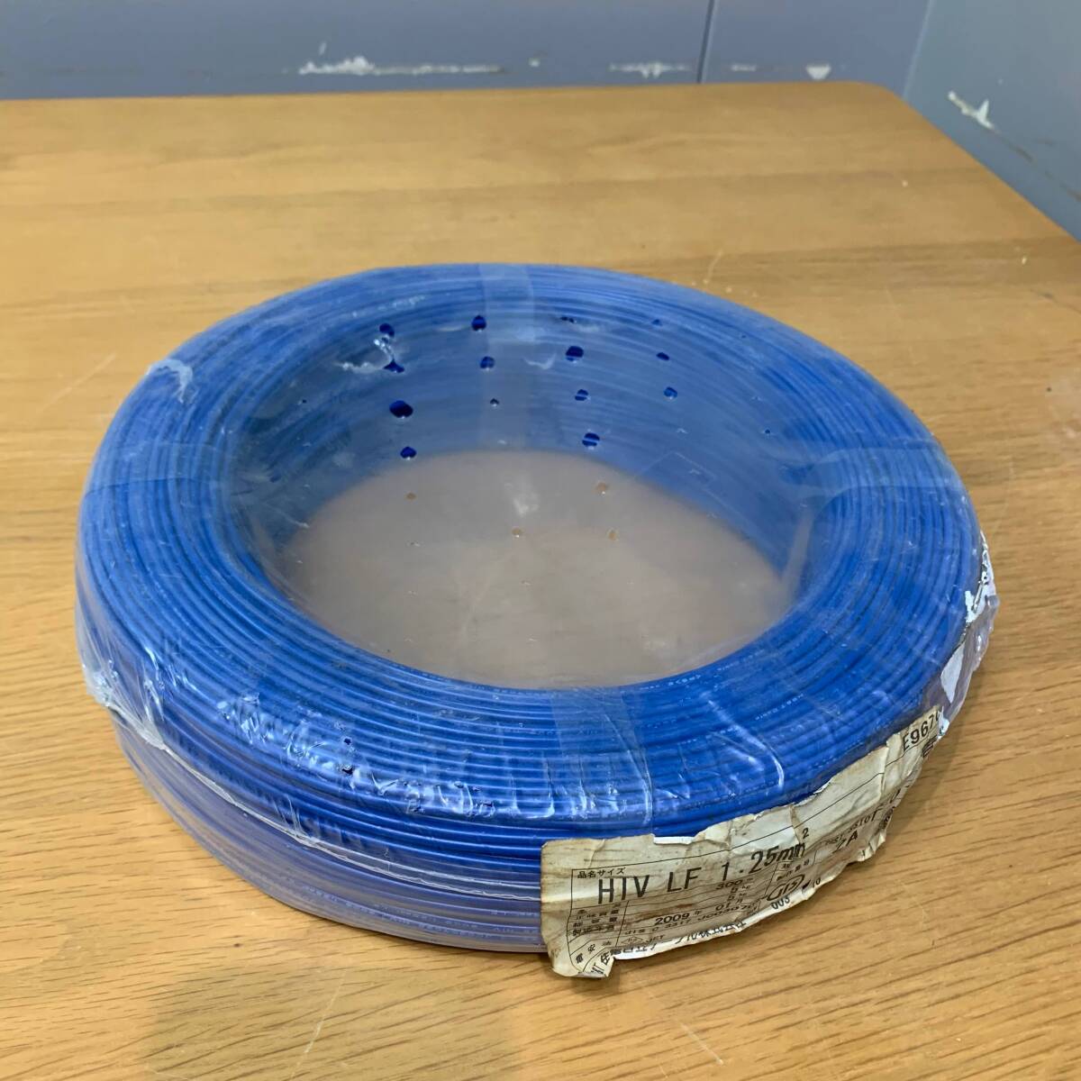 H2 住電日立ケーブル HIV LF 1.25m㎡ 青 300m 2009年製 電線ケーブル 40930M07拍卖