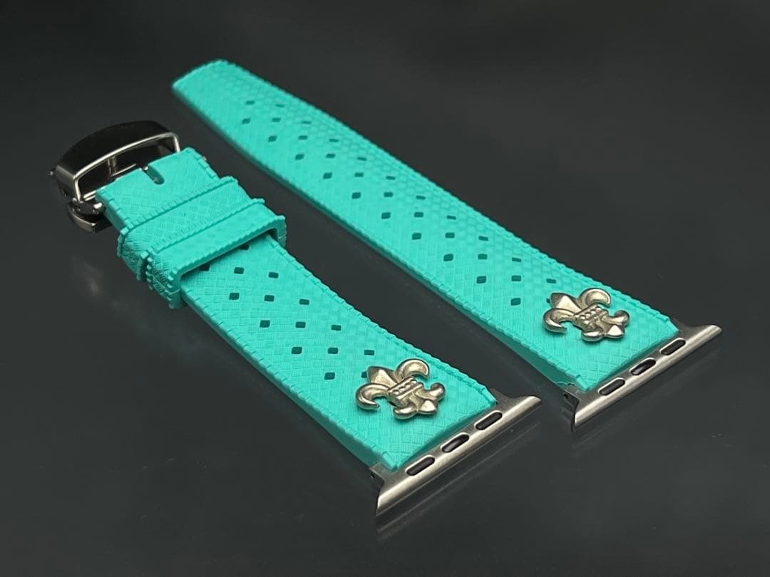 アップルウォッチ ティファニーブルー ラバー ベルト 49mm 46mm 45mm 44mm 41mm 40mm 42mm 38mm ウルトラ拍卖