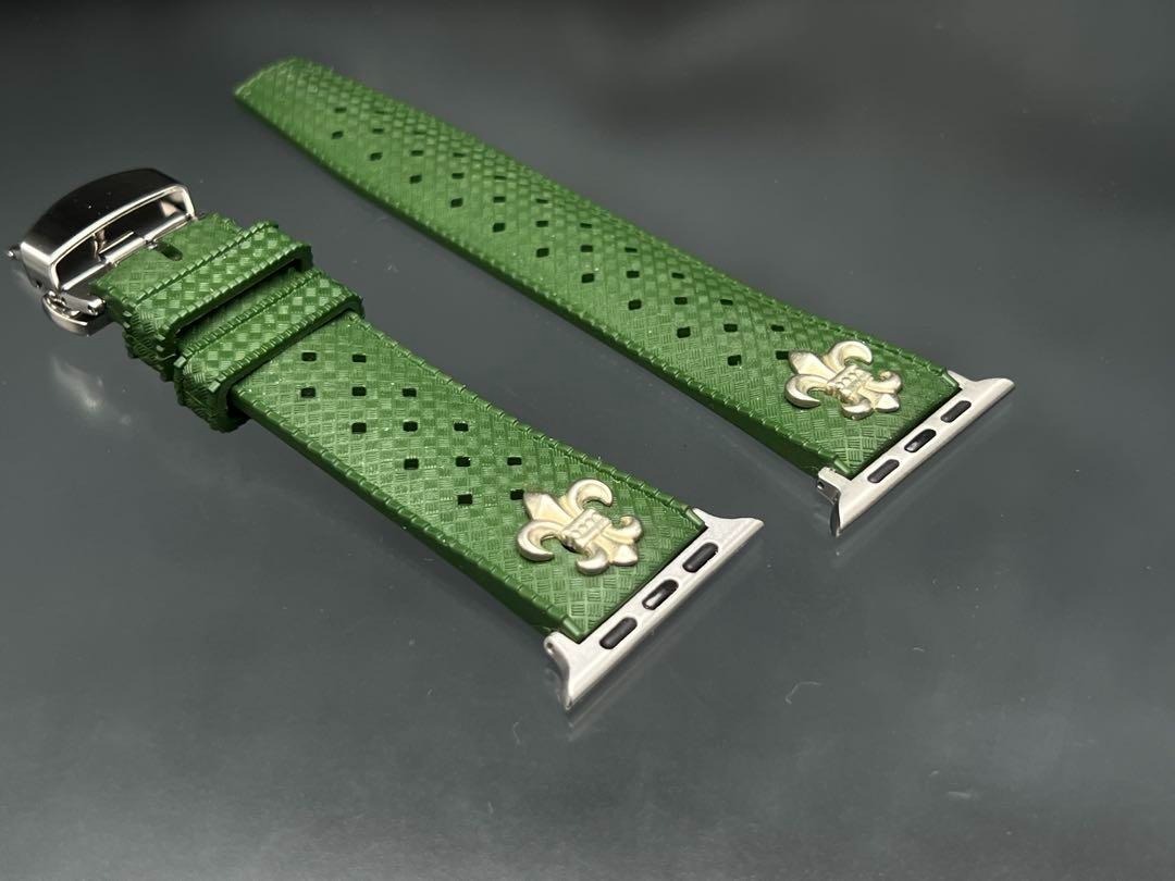 アーミーグリーン アップルウォッチ フレアチャーム ラバー ベルト 49mm 46mm 45mm 44mm 41mm 40mm 42mm 38mm ウルトラ拍卖