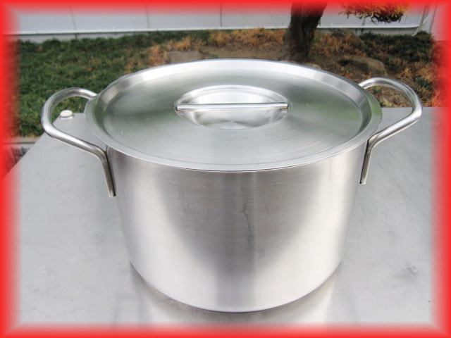 寸胴鍋 三層構造 高級品 IH対応 30cm ステンレス 業務用 半寸胴鍋 調理鍋 中古良品k264拍卖