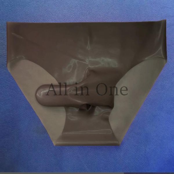 180-18-54 ラバーパンツ ラテックス パンツ メンズ サオ付き【クリアブラック,Mサイズ】男性 下着 ブリーフ ショーツ ゲイ ランジェリー.2拍卖