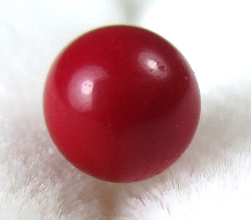 J-215 サンゴ 珊瑚 片穴 ルース 宝石 ジュエリー 0.75ct拍卖