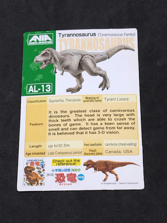 アニアのカード AL-13 Tyrannosaurus カードのみ拍卖