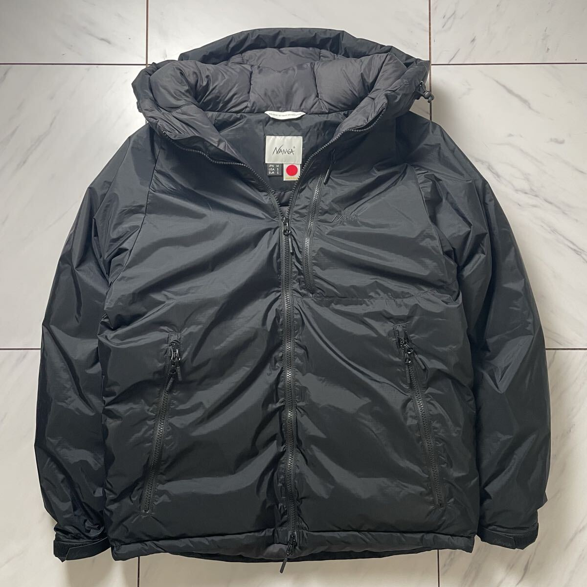 NANGA オリジナル 5代目 オーロラダウンジャケット フード 中綿 メンズ アウトドア キャンプ 登山 カジュアル ブラック 黒 ナンガ M拍卖