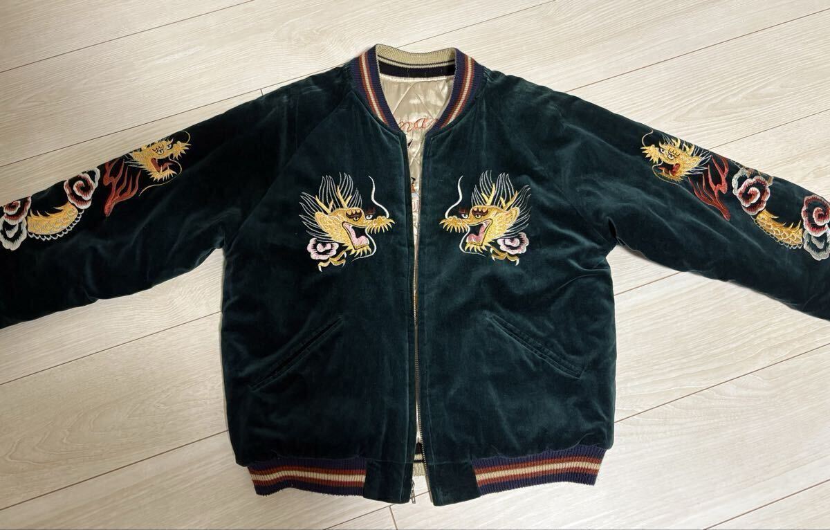 ☆ 東洋エンタープライズ。 テーラー東洋 リバーシブル 龍 刺繍 別珍。☆別珍、サテンのリバーシブル☆格安スタート☆拍卖