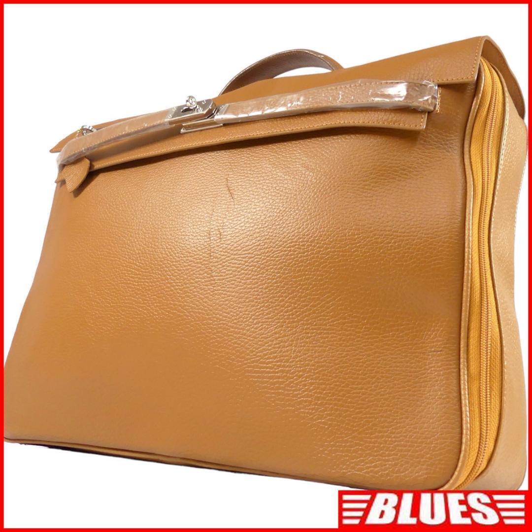 即決★Valentino Vasari★レザービジネスバッグ バレンチノバサリ メンズ 茶 キャメル ブリーフケース 通勤 本皮 出張 鞄 レディース 鍵付拍卖