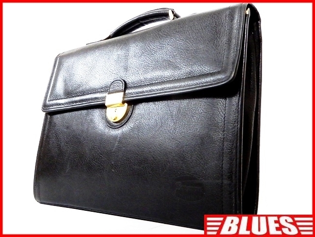 即決★Burgman★オールレザービジネスバッグ バーグマン メンズ 黒 ブラック 本革 かばん 本皮 エクセレント 通勤 出張カバン 鞄拍卖