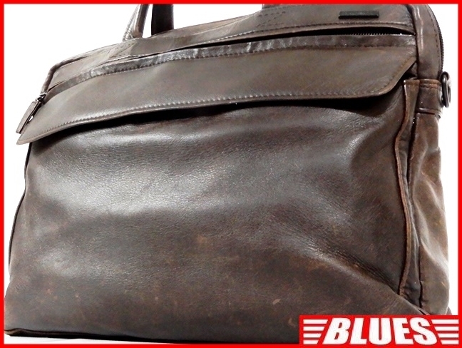 即決★KARUWAZA★オールレザービジネスバッグ カルワザ メンズ 茶 ブラウン 本革 かばん 本皮 通勤 出張カバン 書類鞄拍卖