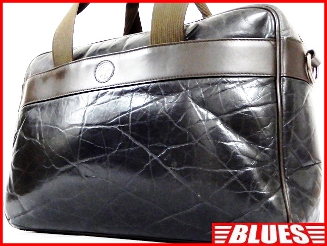 即決★イタリア製 HUNTING WORLD★オールレザービジネスバッグ ハンティングワールド メンズ 黒 本革 トラベル 本皮 かばん 出張 カバン拍卖