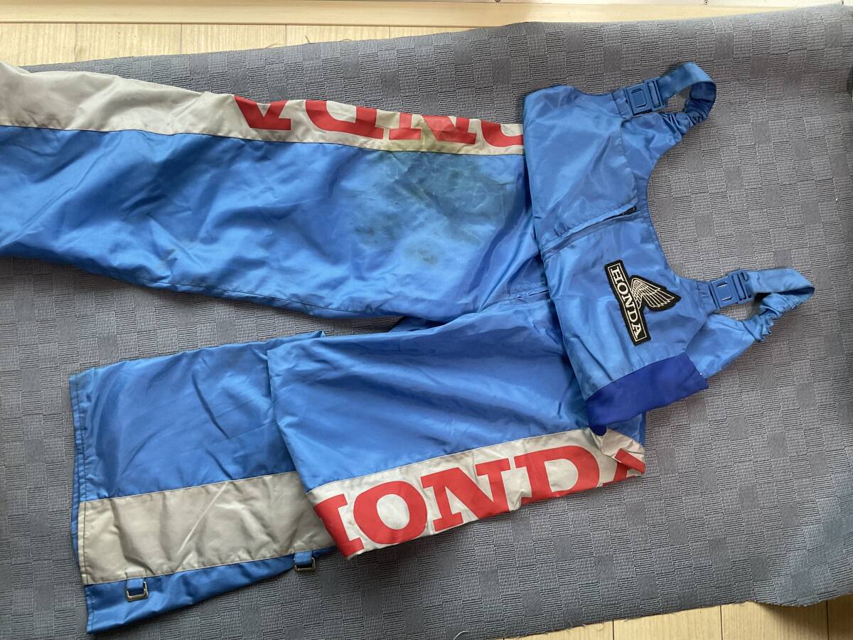 当時物 1981年 未使用 ホンダ純正用品 TL125S イーハトーブ ビンテージ トライアルウェア Lサイズ オーバーオール サロペット汚れ有り拍卖