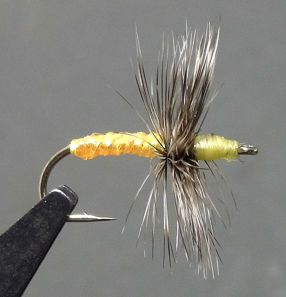 テンカラ/フライ #12 ストレートアイ UV イエロー 10本拍卖