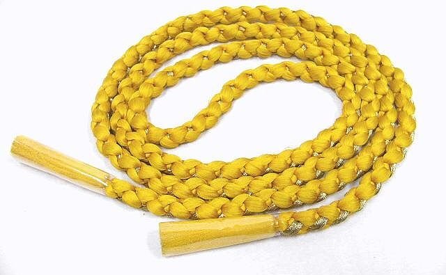 アウトレット お振袖用 正絹帯締め 55 薄蒲公英色系・金糸組紐 未使用・わけあり品 拍卖