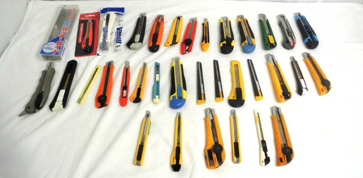 ★ カッターナイフ カッターガイド 34点 まとめ 経年劣化・サビ等汚れあり 未使用品 中古品拍卖