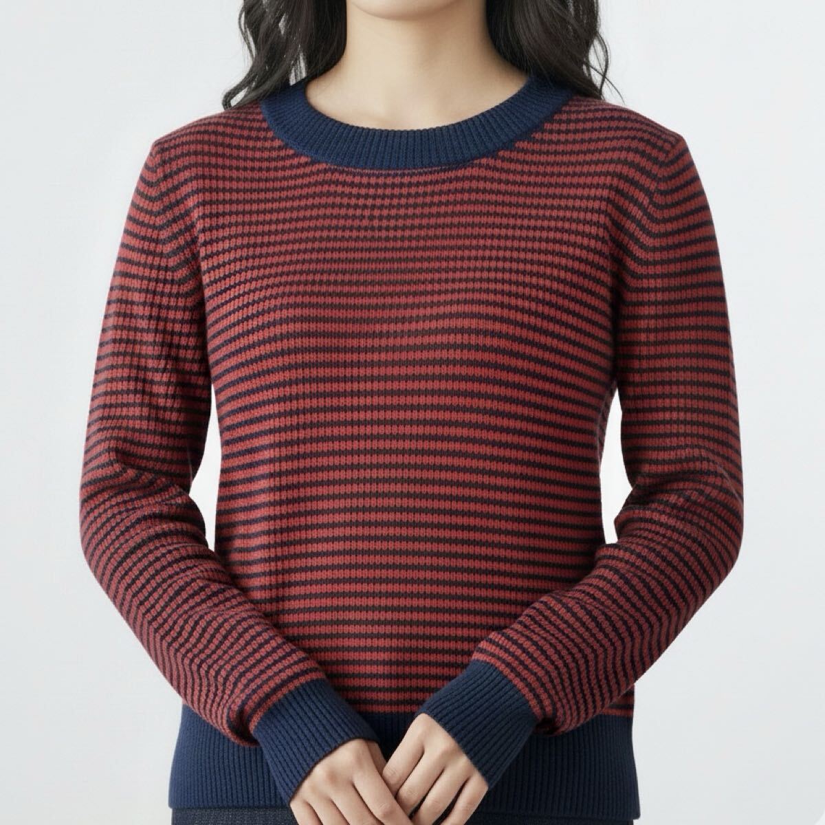 AMERICAN HOLIC ボーダー レッド Tシャツ M ニットセーター拍卖