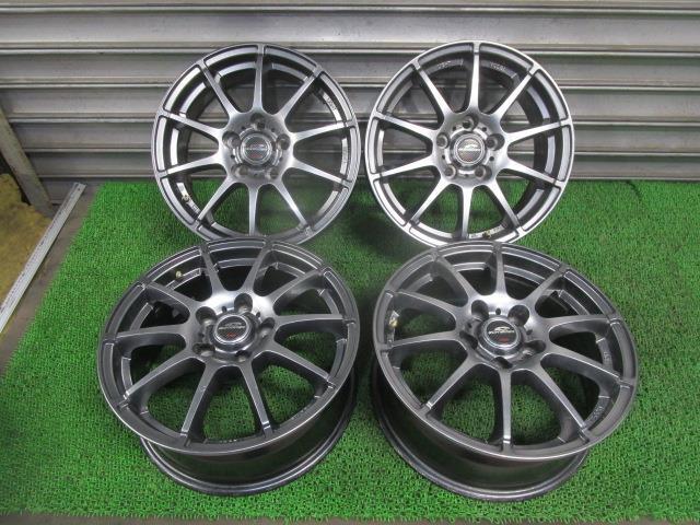 MID WHEELS SCHNEIDER アルミホイール 16インチ 6.5J PCD114.3 5穴 4本 ガンメタ 平座ナット用 シュナイダー WWW SSS /42762拍卖