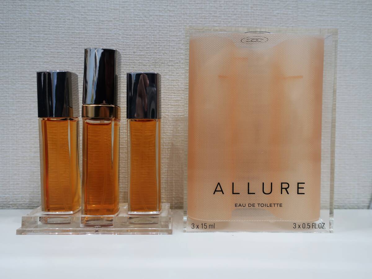 ◆未使用?◆CHANEL シャネル ALLURE アリュール オードトワレ EDT 香水 3×15ml EAU DE TOILETTE拍卖