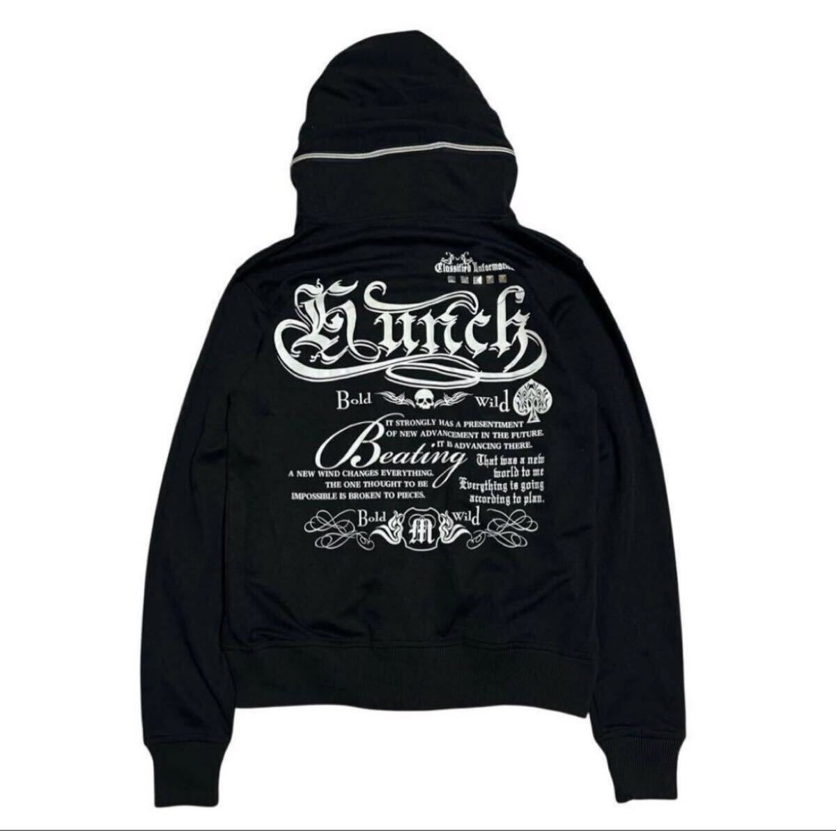 Japanese Label Y2K skull studs design zip hoodie archive grunge Vkei punk 平成 ギャル男 お兄系 グランジ フェアリーグランジ lgb拍卖