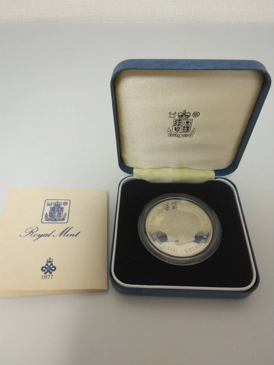 チャールズ皇太子ダイアナ妃御成婚記念 ROYAL MINT 1981年 記念コイン SILVER 925 28.28g★I3566拍卖