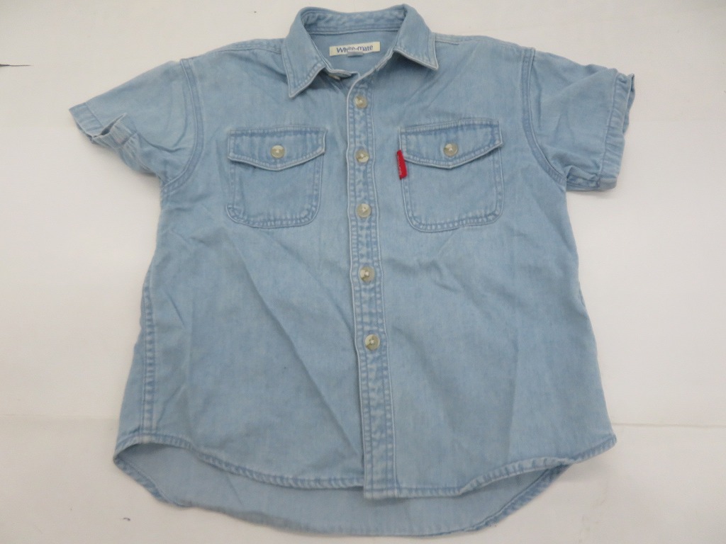 JM441★デニムジャケット 子供服 white-mate ブルー 古着拍卖