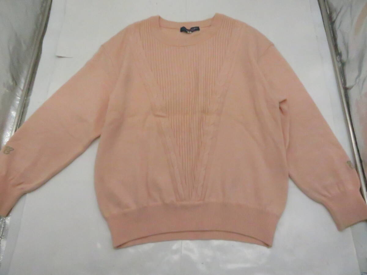 JM454★セーター CARA O CRUZ キャラオクルス ピンク 長袖 古着拍卖