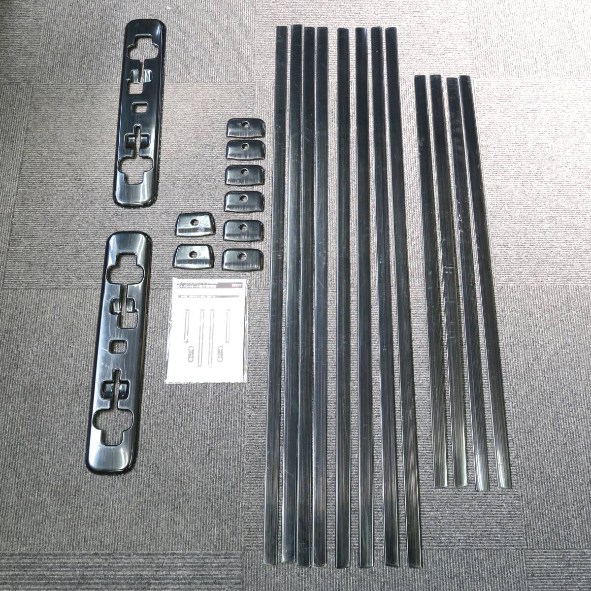 30ALPHARD ヴェルファイア アルファード30系 シートレールカバー ブラック系ヘアライン ステンレス 22ピース★未使用 アベスト AVEST扱い品拍卖