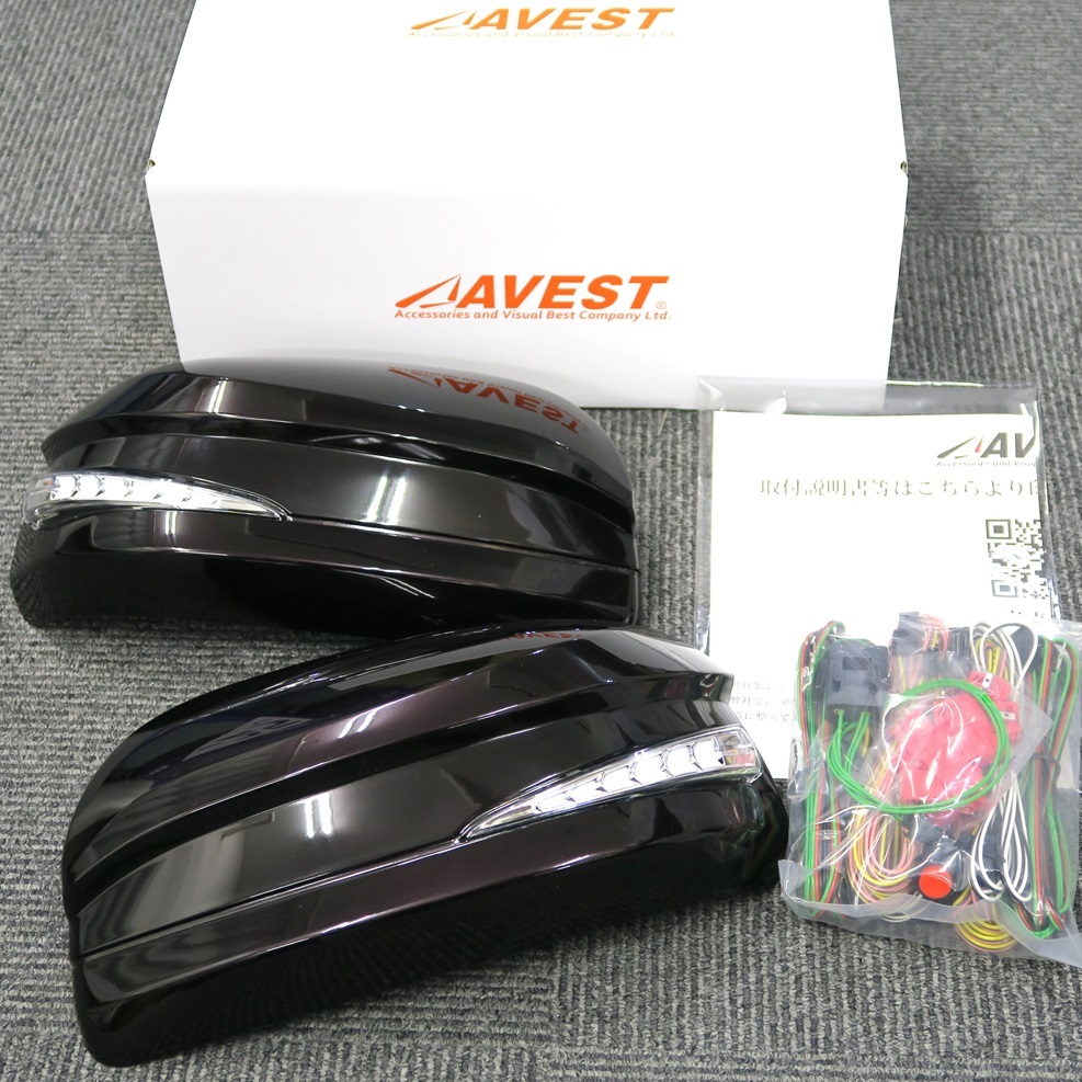20ヴェルファイア 20アルファード ノアVOXY70系用 シーケンシャル 流れるドアミラーウィンカー付カバー 3R9 白ポジ■アベスト 展示入替品拍卖