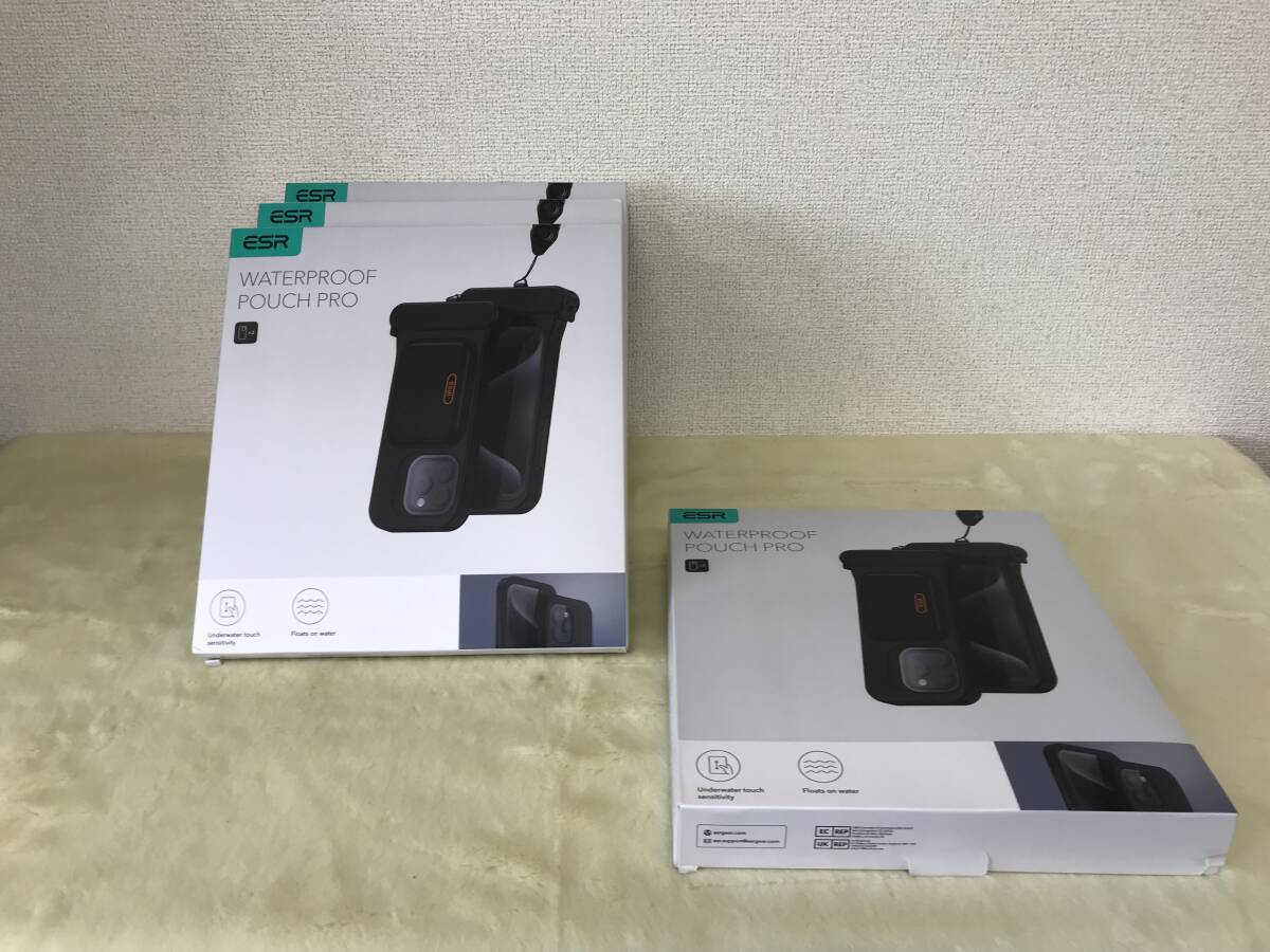 2030 ESR スマホ防水ケース (iPhone13/13Pro/14/14Pro/15/15Pro用) ブラック/2個入り セット まとめ売り シュノーケリング 海中撮影 他拍卖