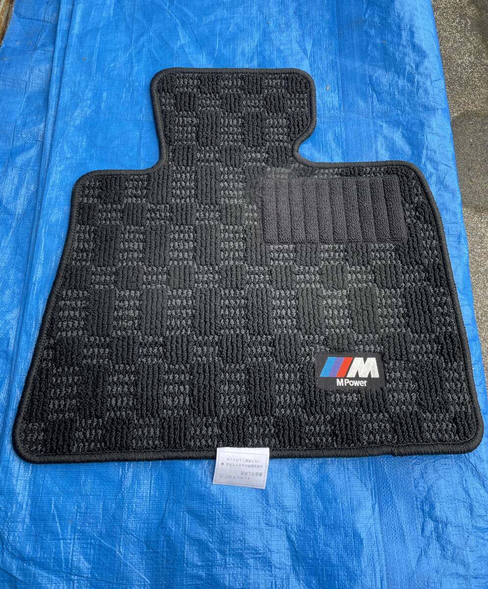 2146 BMW G05 X5 純正フロアマット 1枚 Mシリーズ MPower フロント チェック柄 ブラック/グレー 車内 カー用品 内装用品 足元 他拍卖