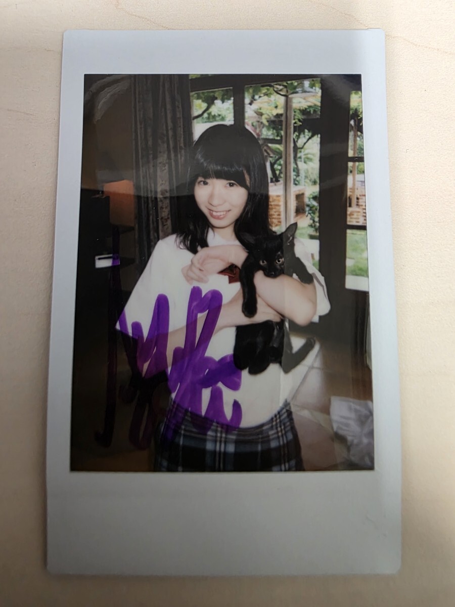 牧原あゆ 直筆サイン入り チェキ おいも屋本舗 ジュニアアイドル拍卖