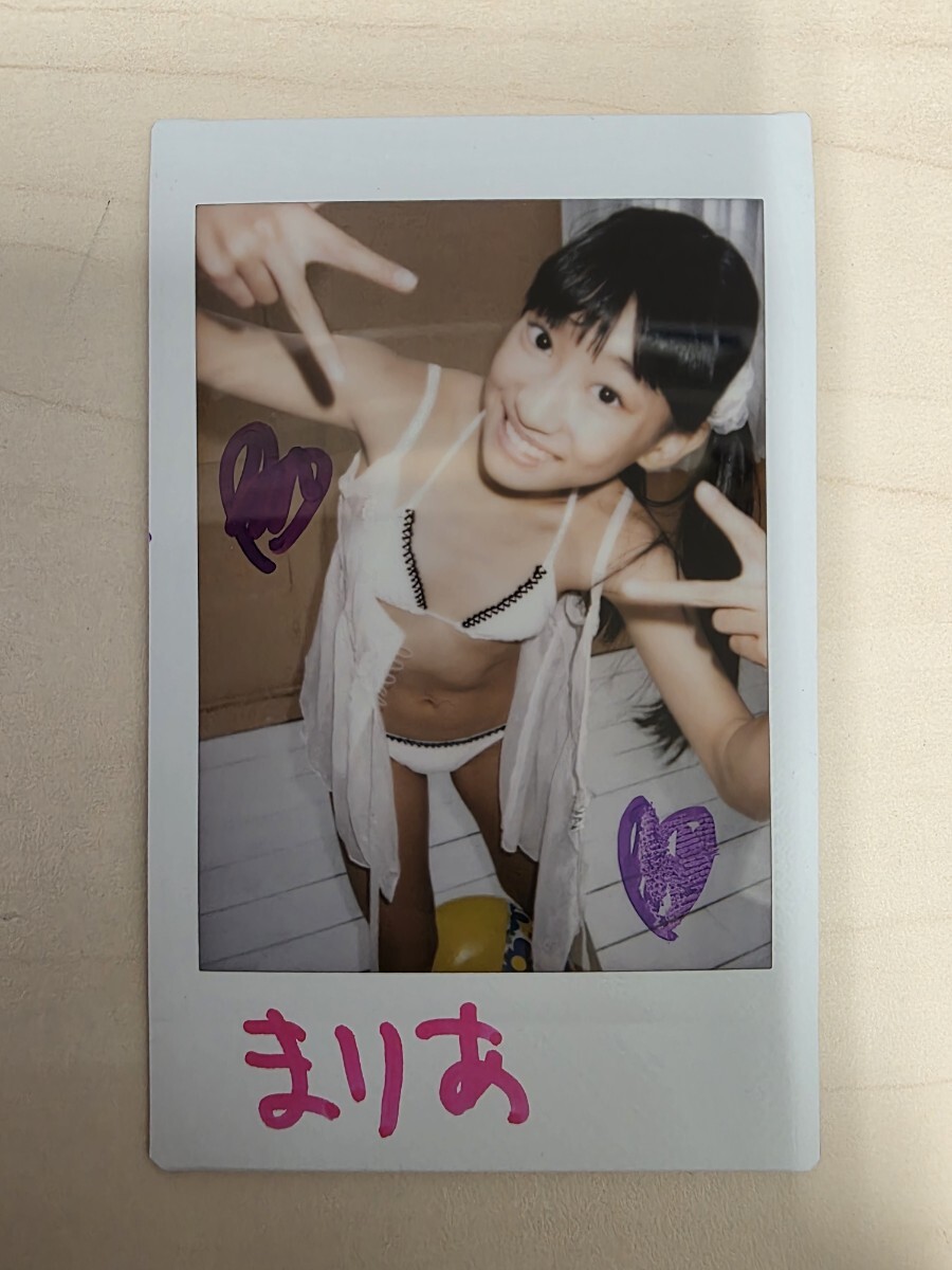 まりあ 直筆サイン入り チェキ おいも屋本舗 ジュニアアイドル拍卖