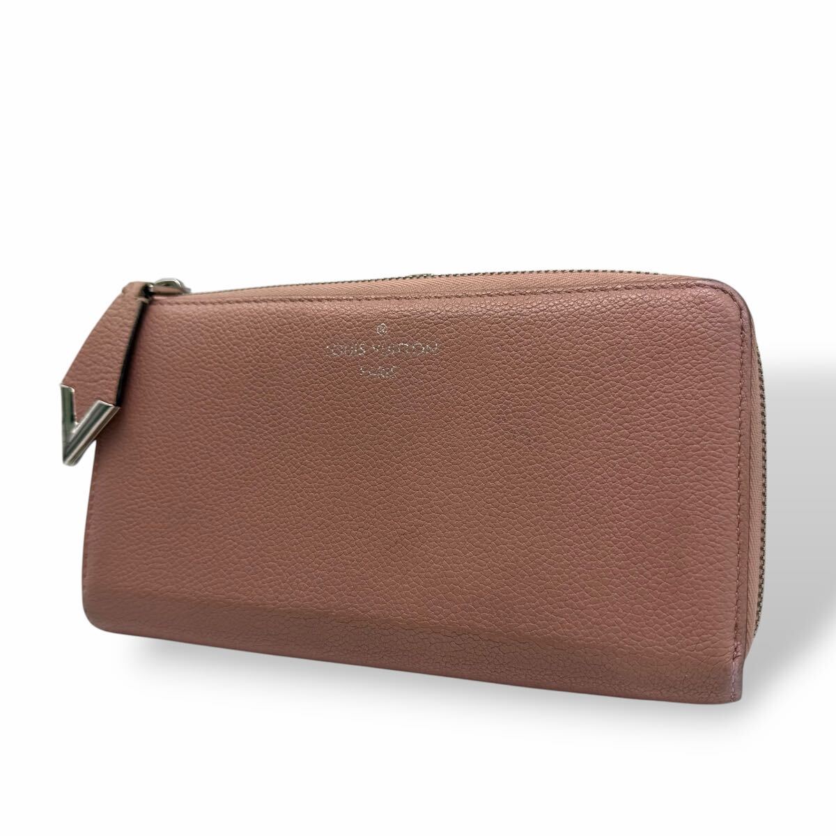 1円 【美品】 LOUIS VUITTON ルイヴィトン 長財布 ポルトフォイユ コメット L字ファスナー レザー ピンク マグノリア拍卖