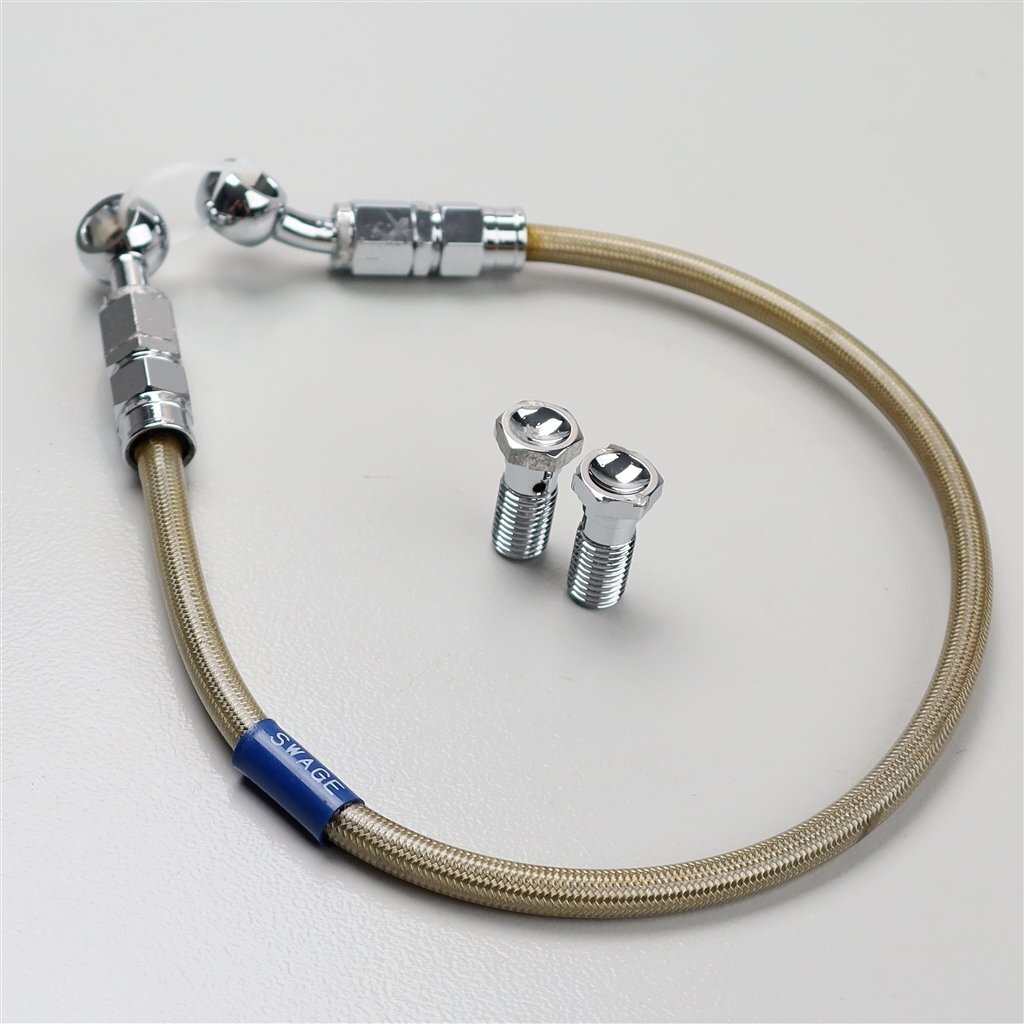 ♪ZRX1100/ZRT10C スウェッジライン リアブレーキ用 メッシュホース 470mm (K1029CiEX) 1998年式拍卖