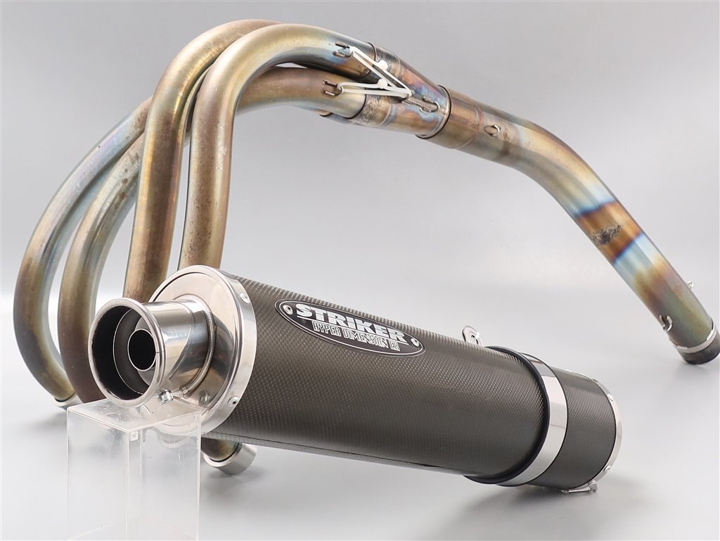 ♪ZRX1100/ZRX1200R ストライカー 4-2-1 ステン/カーボン フルエキゾースト マフラー (K1029A14) ZRX1100取り外し拍卖