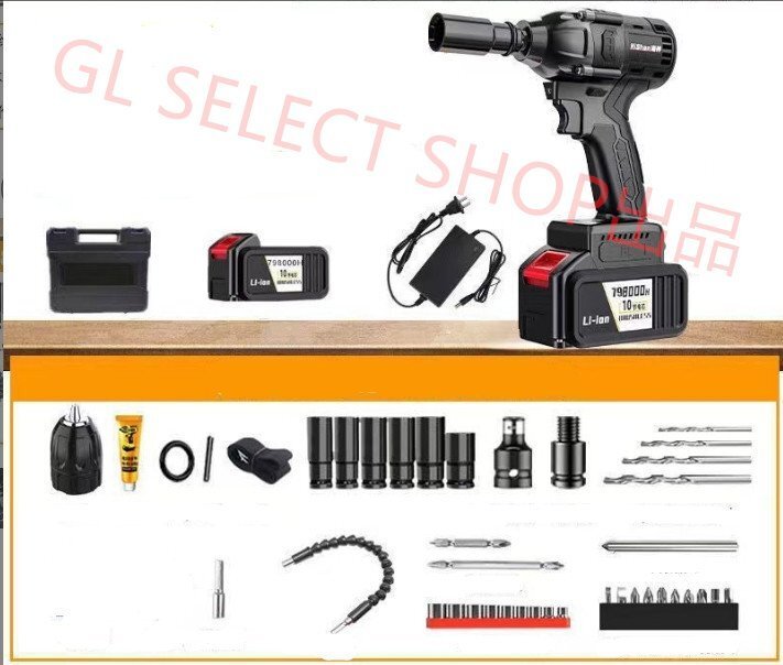 電動インパクトレンチ 720N.m 多点セ ット ー1台4役タイヤ交換 バッテリー併用電動ドリルドライバー セット 10ノット電池1個 PSE認証済み拍卖