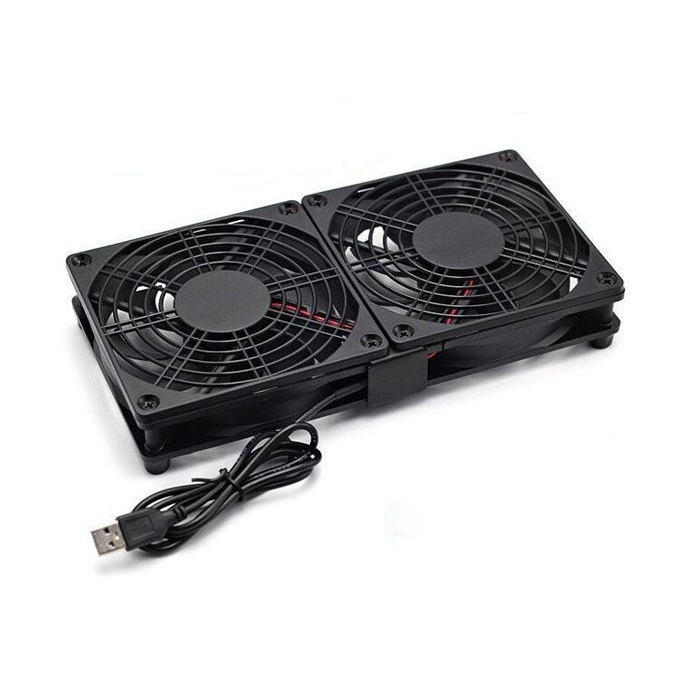 【B0028】ノートPC・タブレットの冷却ファン 12cm デュアルファン USB接続拍卖