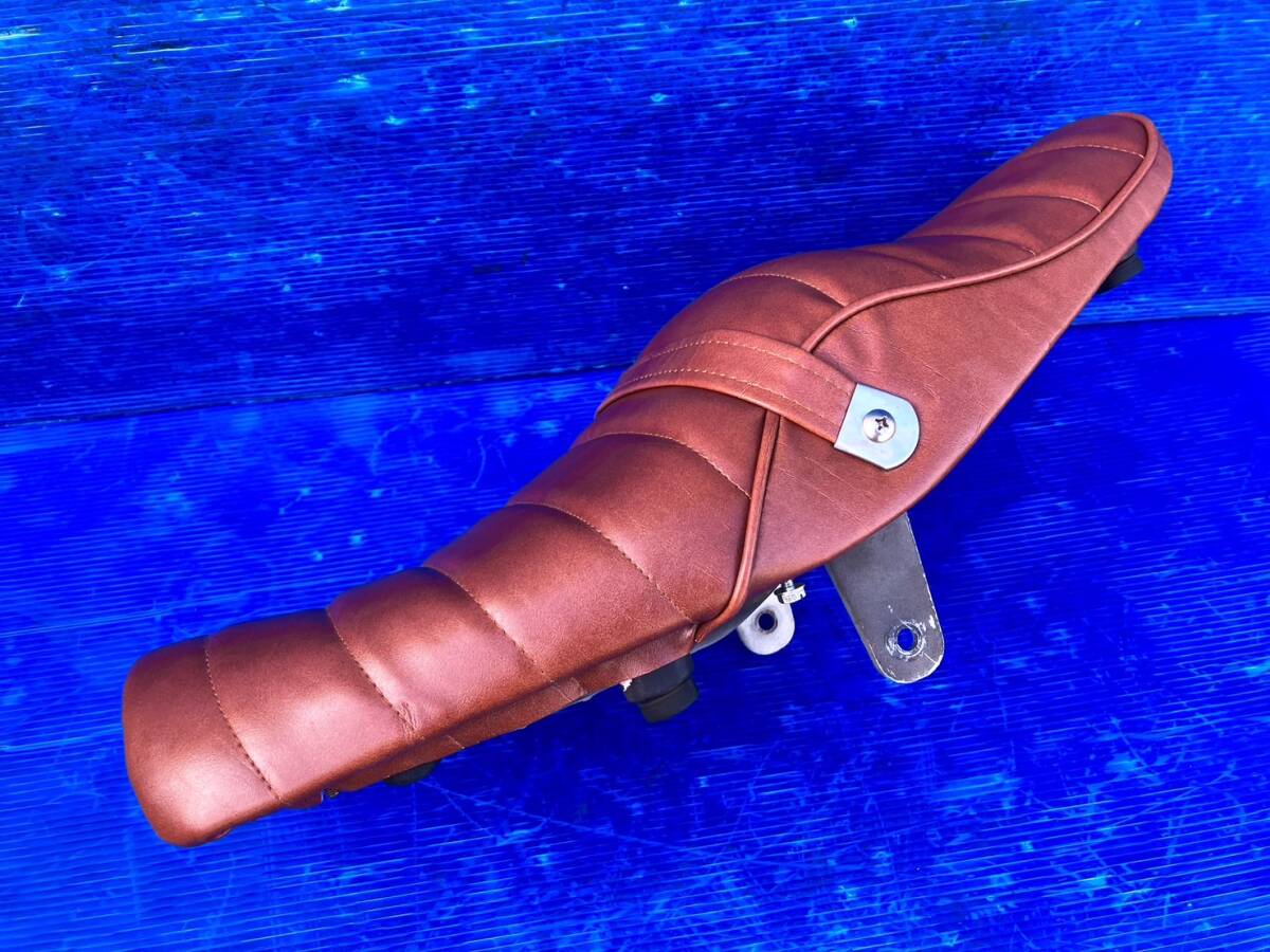 SRV250 ルネッサ 4DN タックロール シート 張替後未使用 純正シート ベース 変形 アンコ抜き キャメルブラウン 後期 カスタムシート拍卖