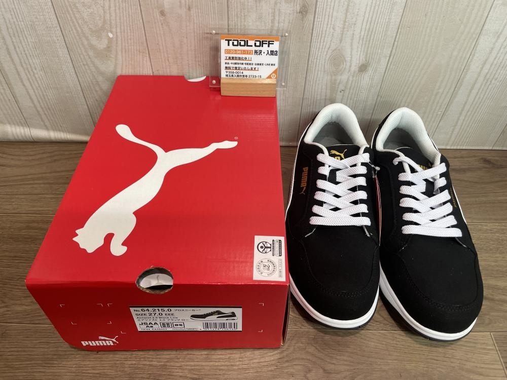 009▼未使用品▼PUMA プーマ プロスニーカー 64.215.0 エアツイスト2.0ブラックロー 27.0cm 保管品拍卖