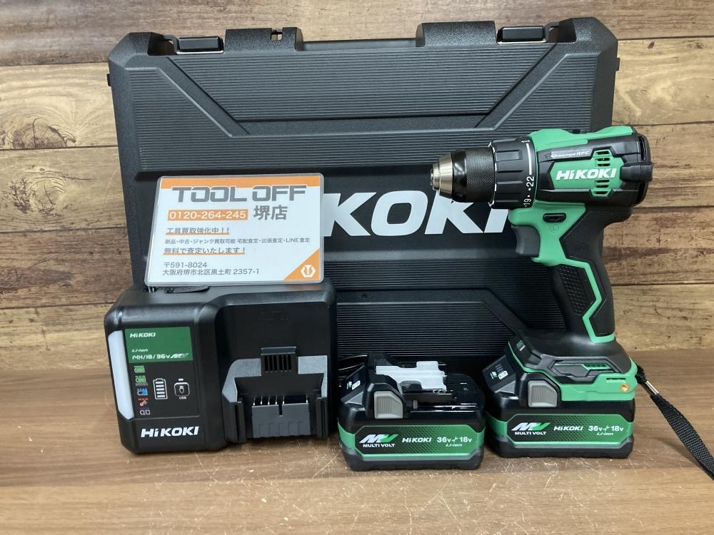 011◎未使用品・即決価格◎ハイコーキ hikoki コードレスドライバドリル DS18DE 2XP マルチボルトバッテリー2個+充電器付属拍卖