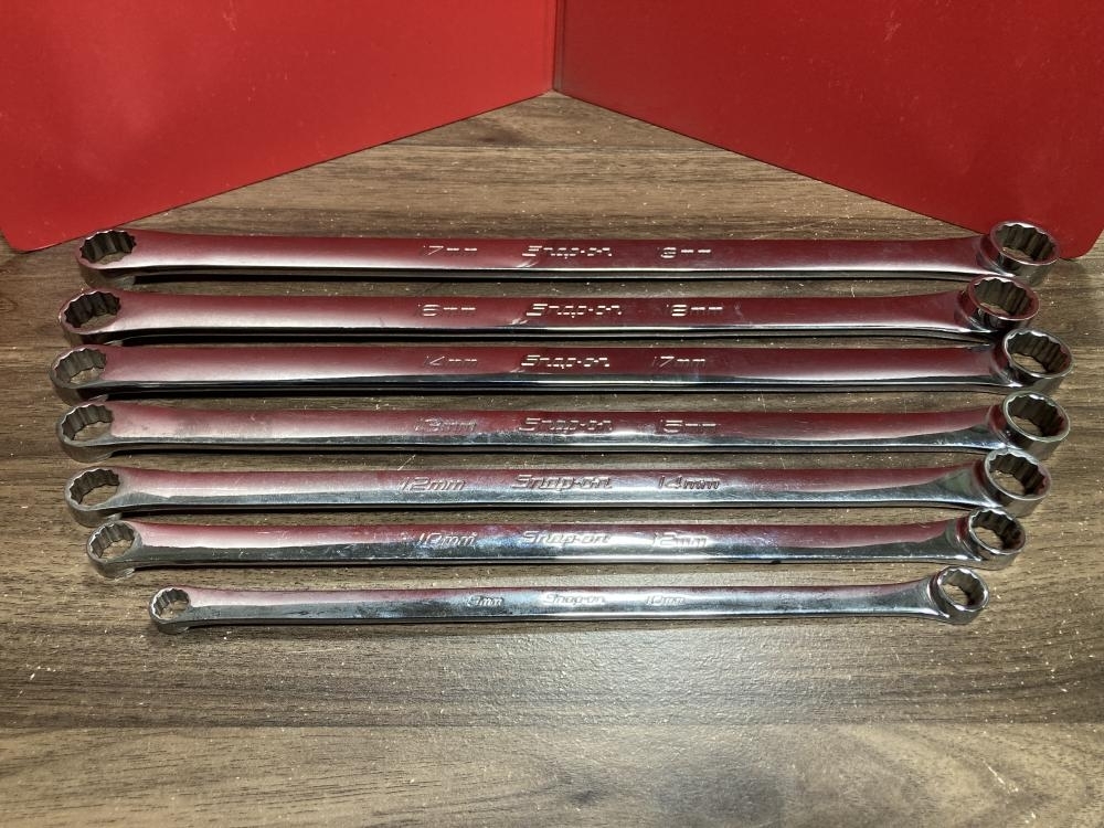 008●おすすめ品●スナップオン ロングストレートメガネレンチ XDHFM 7本 ※サイズは画像をご参照ください。拍卖