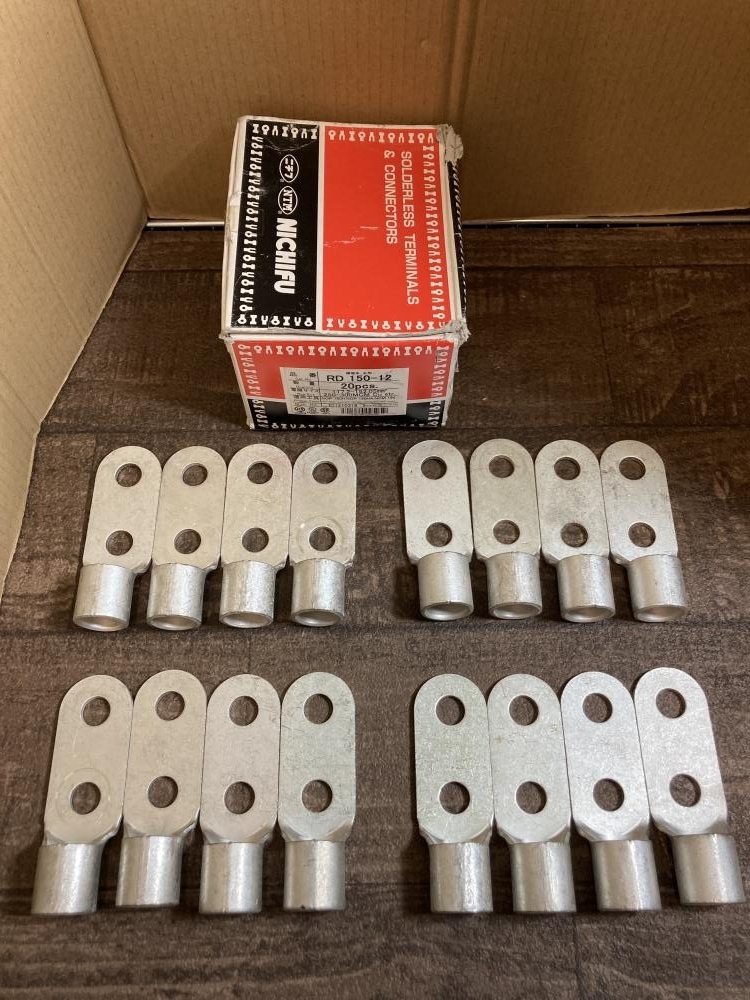 020♪未使用品・即決価格♪ニチフ 裸圧着端子 RD150-12 開封済み16個セット拍卖
