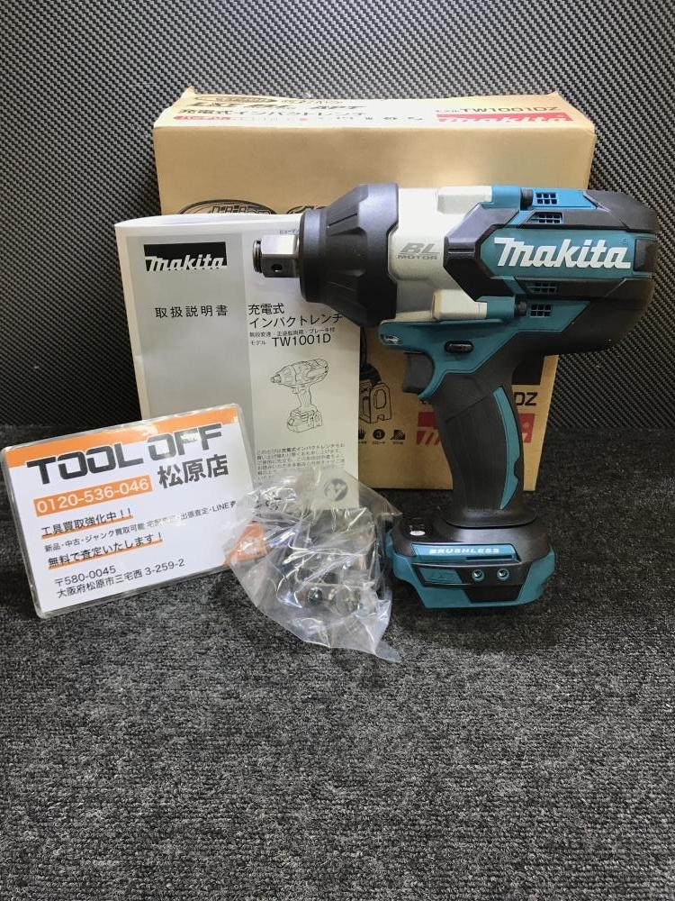 013♪未使用品♪makita マキタ 18V1/2充電式インパクトレンチ TW1001DZ 本体のみ 最大800N.m拍卖