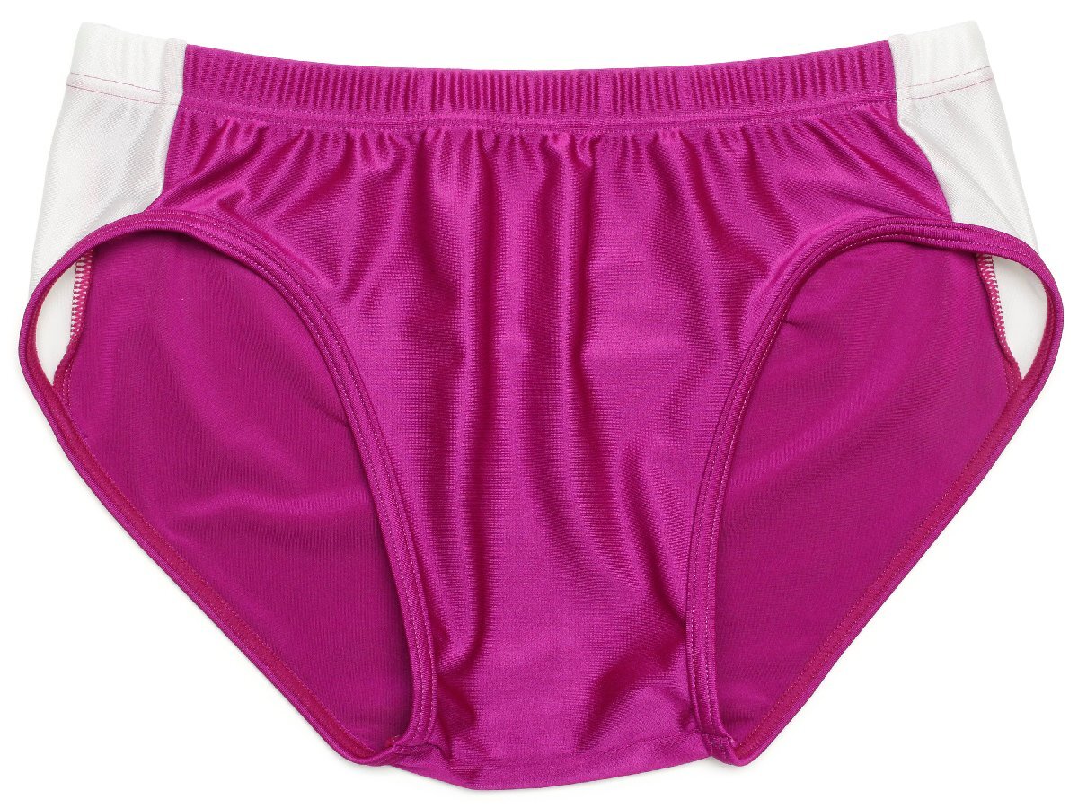 (Mサイズ)やわらか2WAY★ローライズレーシングブルマ(ライン入り) 陸上用 ヴァイオレット BL33拍卖