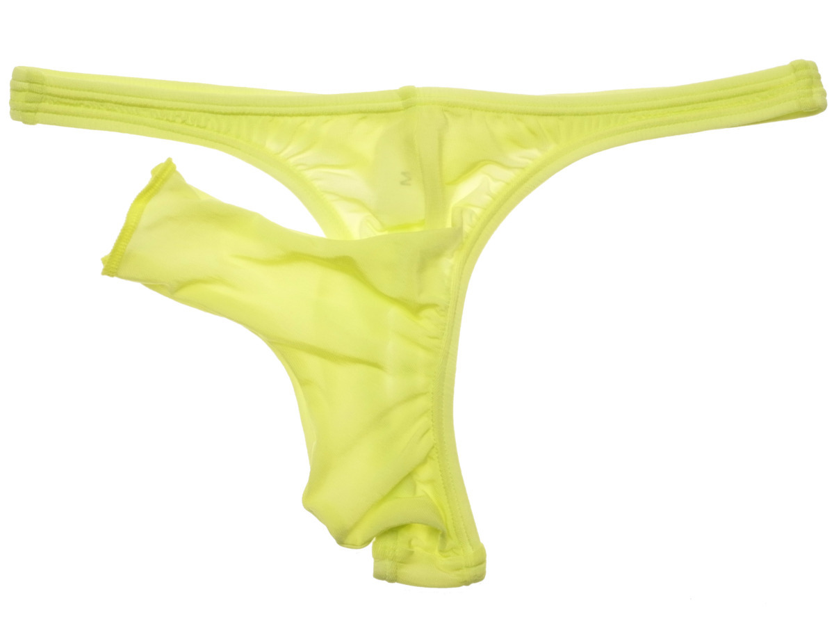 (Lサイズ)MBS(マイクロベアテン)生地★先開き バナナ Tバック イエロー拍卖