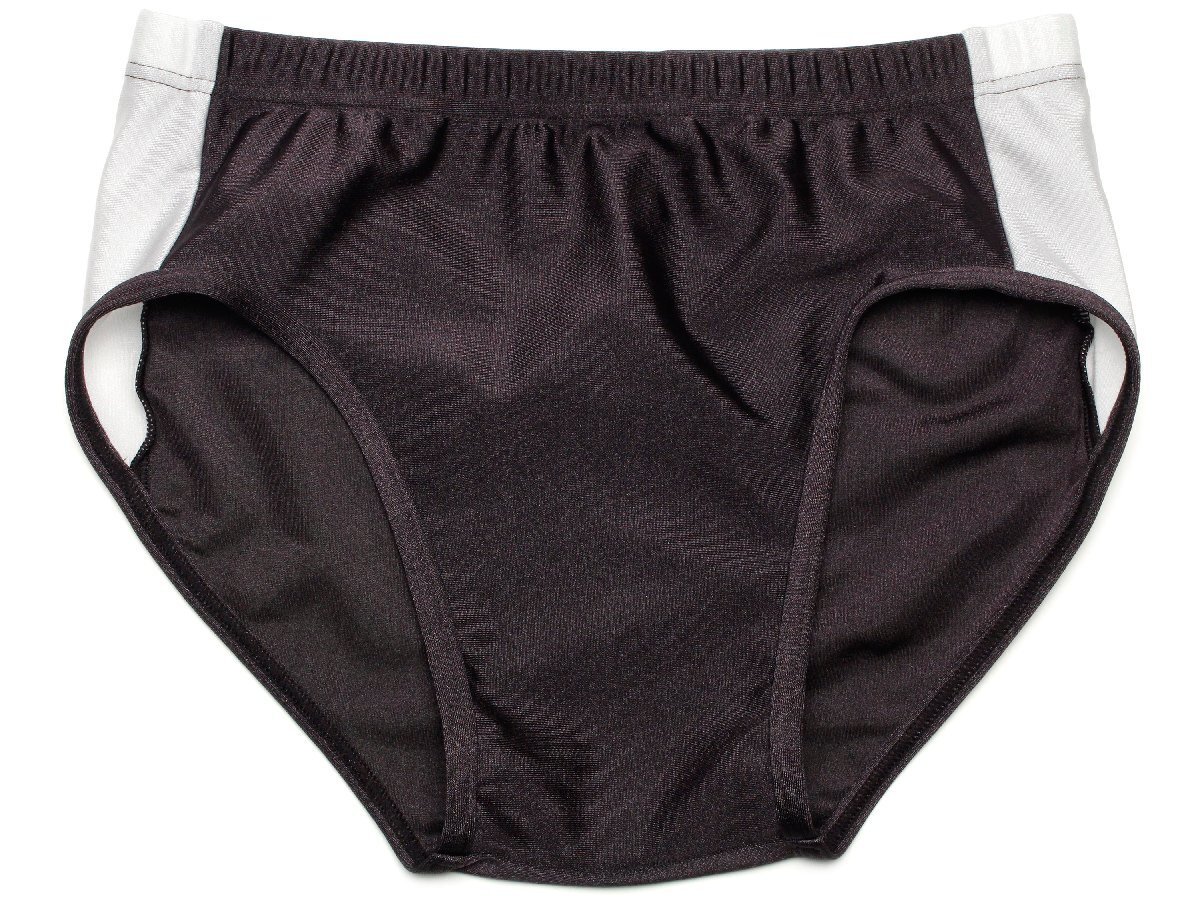 (Lサイズ)光沢ストレッチ2WAY★レーシングショーツ(ライン) 陸上用 ショーツ ブラウン BL25拍卖