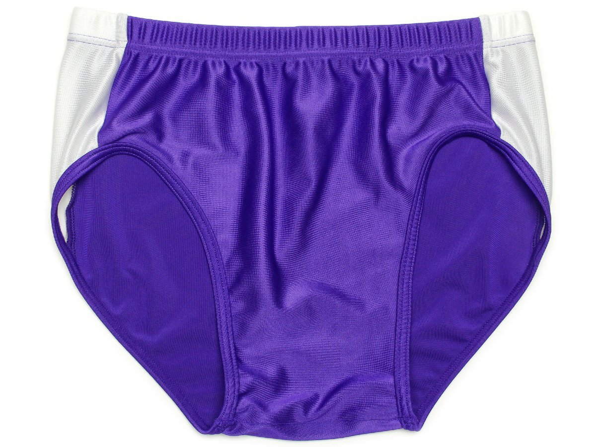 (Lサイズ)やわらか2WAY★レーシングブルマ(ライン入り) 陸上用 パープル BL31拍卖