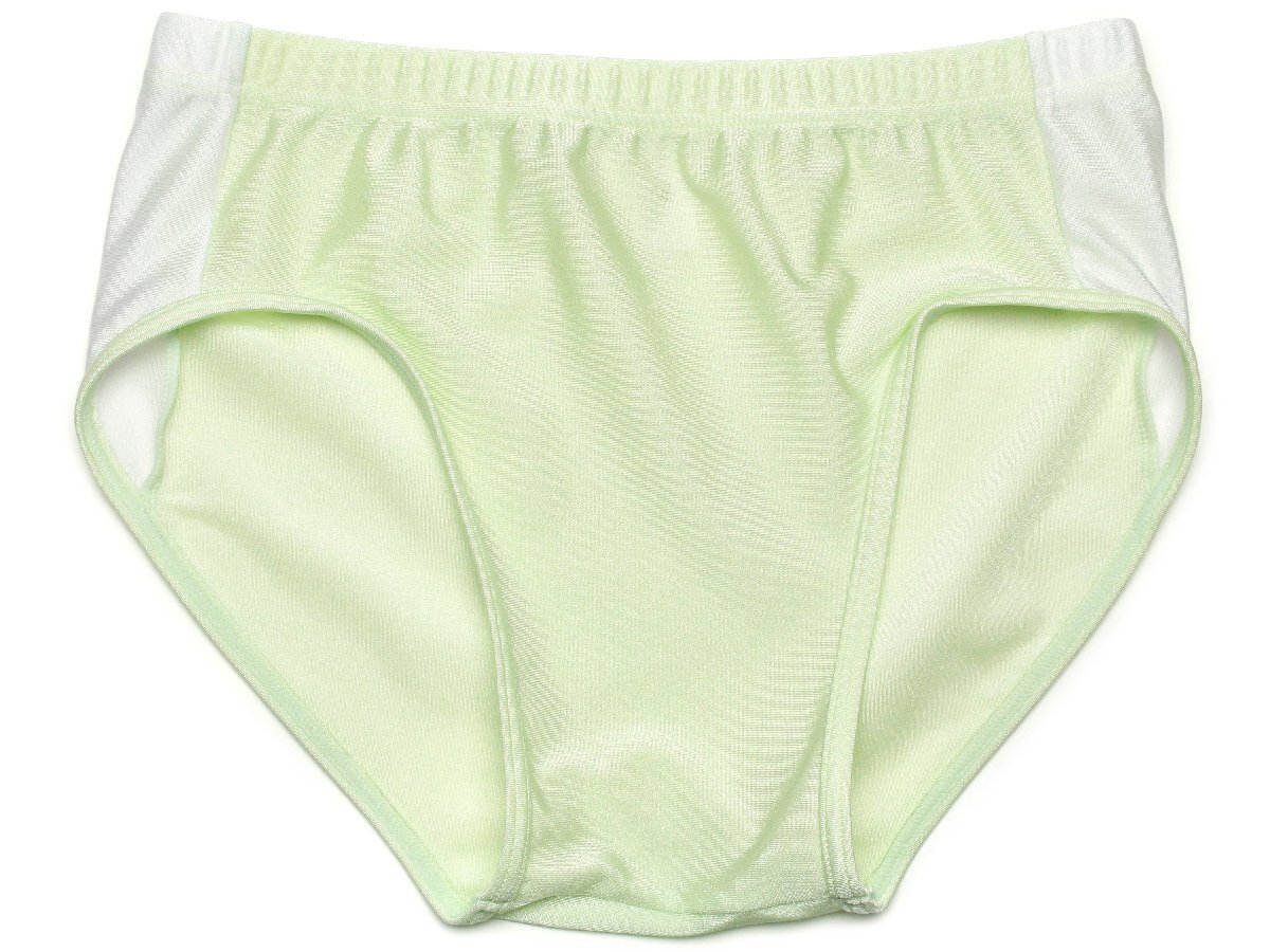 (Mサイズ)光沢ストレッチ2WAY★レーシングショーツ(ライン) 陸上用 ショーツ  ペパーミントグリーン BL25拍卖