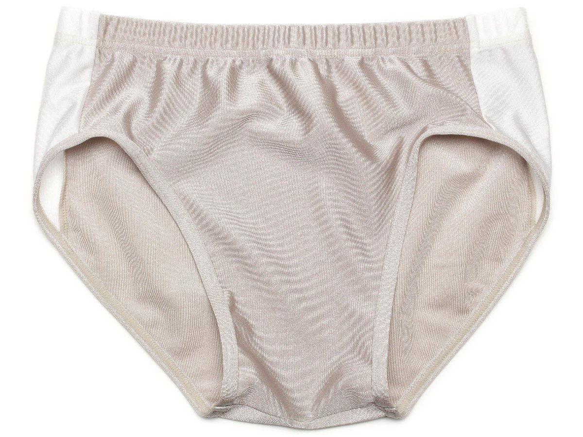 (Lサイズ)光沢ストレッチ2WAY★レーシングショーツ(ライン) 陸上用 ショーツ  グレー BL25拍卖