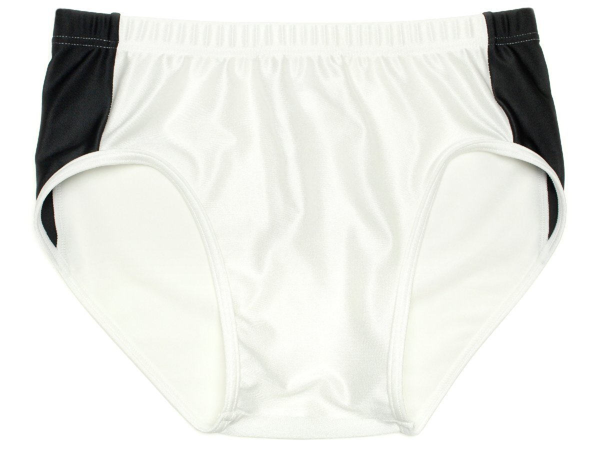 (Lサイズ)やわらか2WAY★レーシングブルマ(ライン入り) 陸上用 オフホワイト BL31拍卖