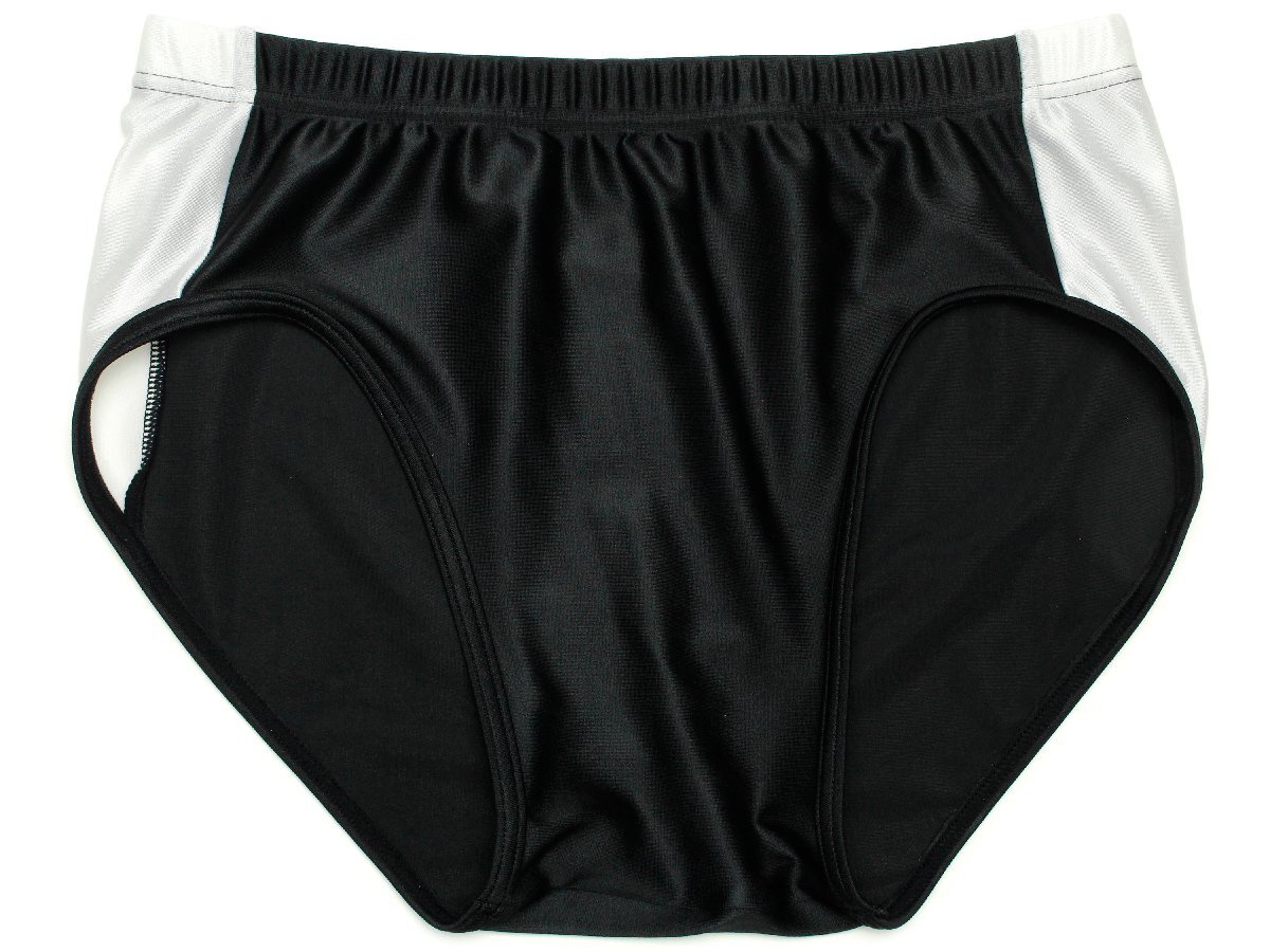 (Lサイズ)やわらか2WAY★レーシングブルマ(ライン入り) 陸上用 ブラック BL31拍卖